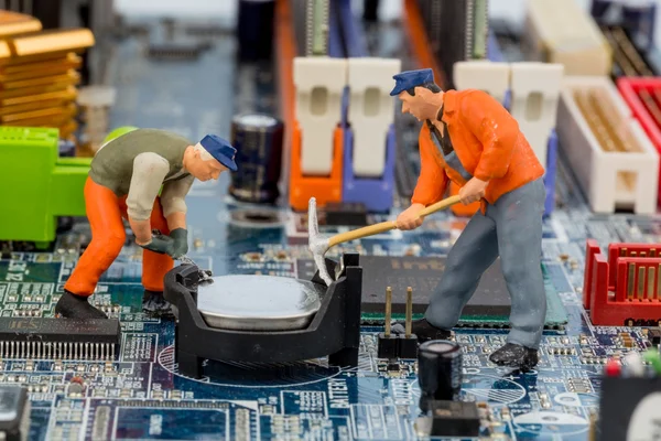 Computer board and construction — Stock Photo, Image