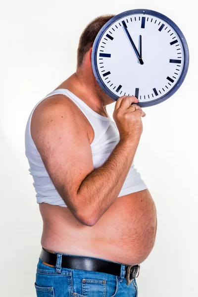 Uomo con sovrappeso — Foto Stock