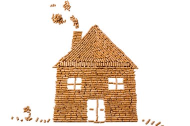 from pellets to heat house clipart