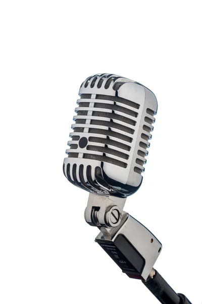 Retro microphone against white background — Stock Photo, Image