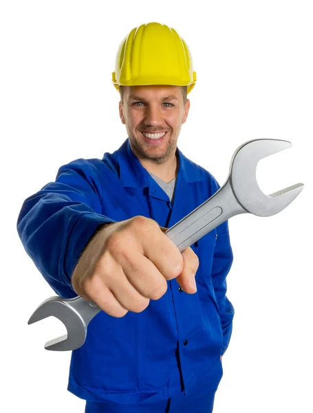 Craftsman with tool — Stock Photo, Image