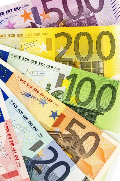 Muchos billetes en euros — Foto de Stock
