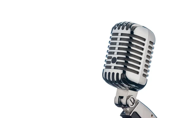 Retro microphone against white background — Stock Photo, Image