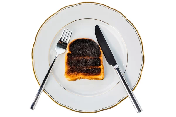 Toastbrotscheiben verbrannt — Stockfoto