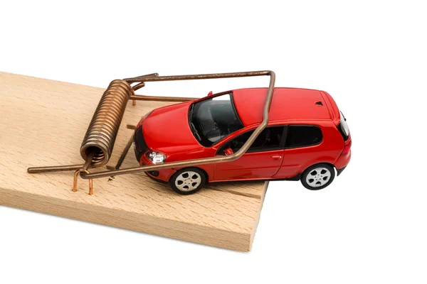 Car in mousetrap — Stock Photo, Image