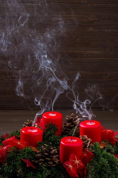 Adventskranz für Weihnachten — Stockfoto