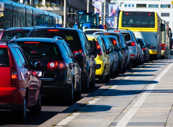 Trafikstockningar i staden — Stockfoto