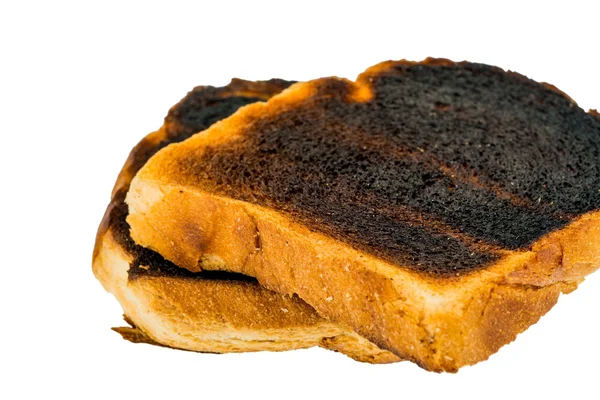Burnt toast bread slices — Stock Photo, Image