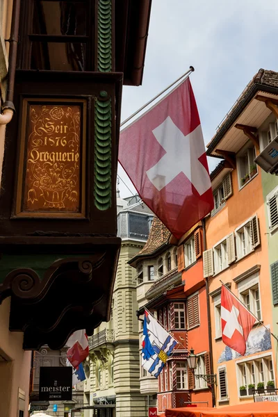 瑞士的苏黎世，augustinergasse — 图库照片