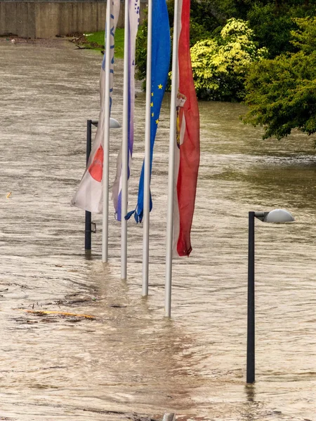 Πλημμύρα 2013 linz, Αυστρία — Φωτογραφία Αρχείου