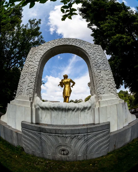 Austria, vienna, johann strauss monumento — Foto Stock