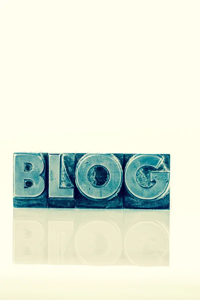 Blog in lead letters — Stock Photo, Image