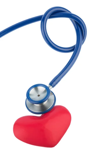 Stetoskop och ett hjärta — Stockfoto
