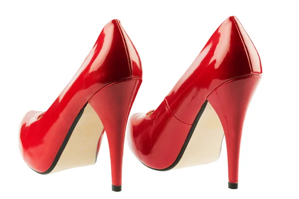Czerwone buty na obcasie — Zdjęcie stockowe