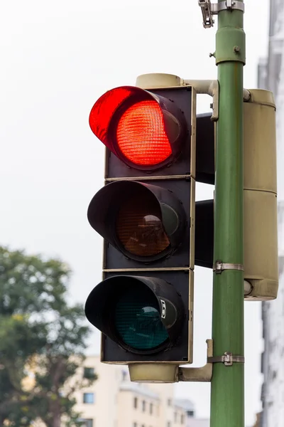 Traffic light with red light — Stock Photo, Image