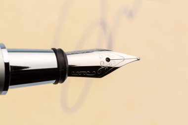signature and fountain pen clipart