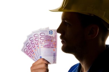 craftsmen with banknotes clipart