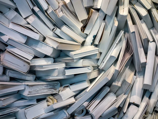Pek çok kitap kaos — Stok fotoğraf