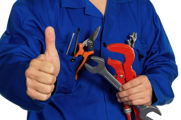 Craftsman with tool — Stock Photo, Image