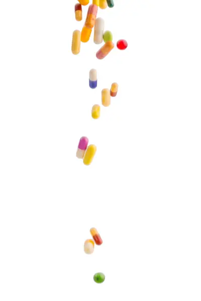Sok színes tabletták — Stock Fotó