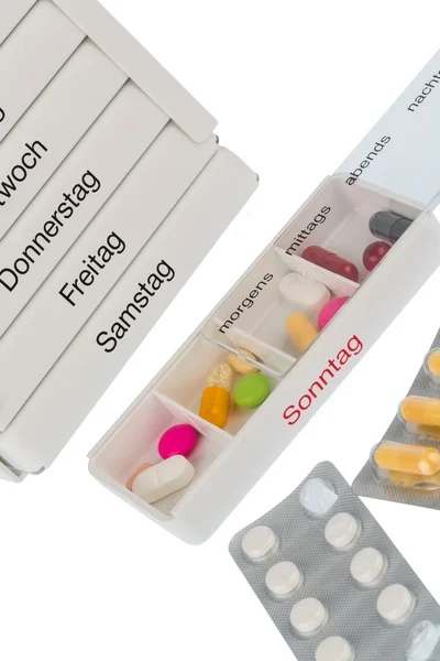 Dispensador de comprimidos y tabletas —  Fotos de Stock