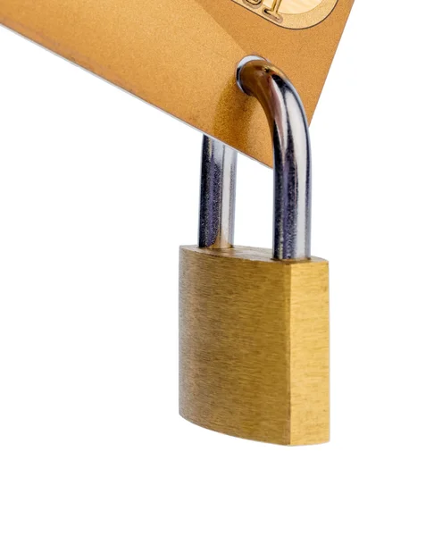 Credit card and padlock — Stock Photo, Image