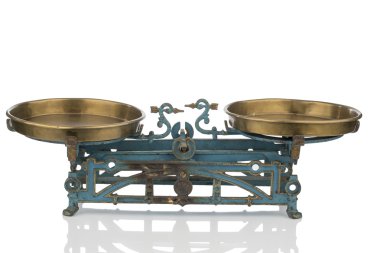old scale with two bowls clipart