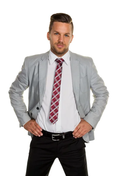 Manager framför vit bakgrund — Stockfoto