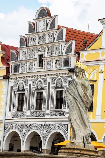 Tjeckien telc, torget — Stockfoto