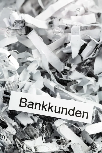 Papiersnippers bankklanten — Stockfoto