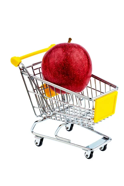 Apple en el carrito de compras —  Fotos de Stock