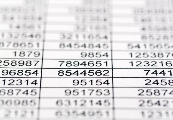 Statistiche e tabelle — Foto Stock