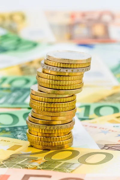 Single stack of money coins — Stock Photo, Image