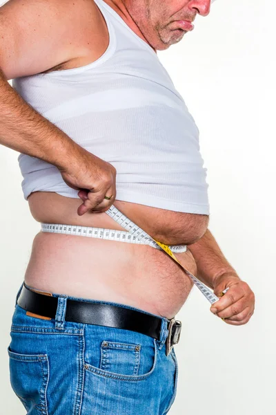 Man with overweight — Stock Photo, Image