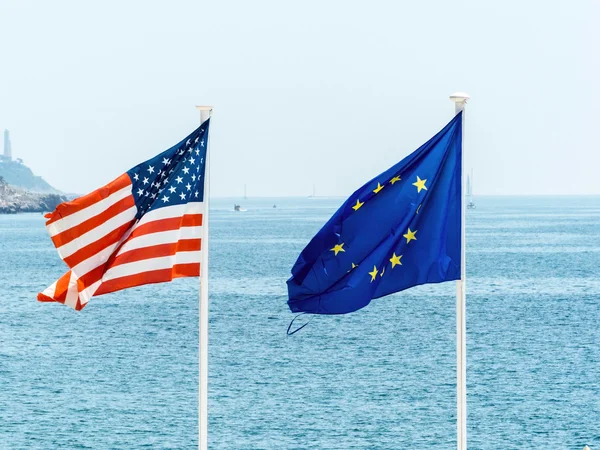 the eu and the usa flag