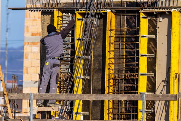 Construcción de un edificio residencial — Foto de Stock