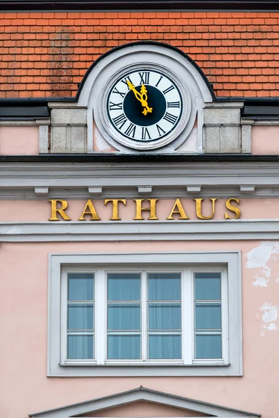 Clock at the town hall, — Stock Photo, Image