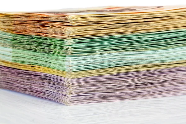 Many different euro bills — Stock Photo, Image