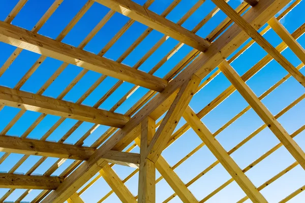 Construcción de techos de madera — Foto de Stock