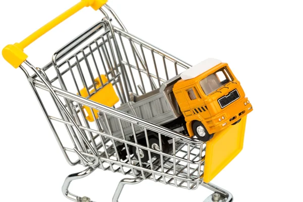 Shopping carts and trucks — Stock Photo, Image