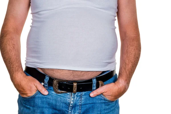 Man with overweight — Stock Photo, Image