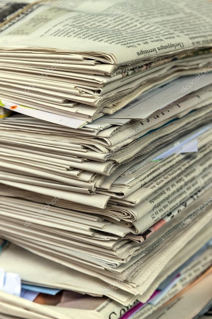 Stack of waste paper. old newspapers Stock Photo by ©ginasanders 62785191