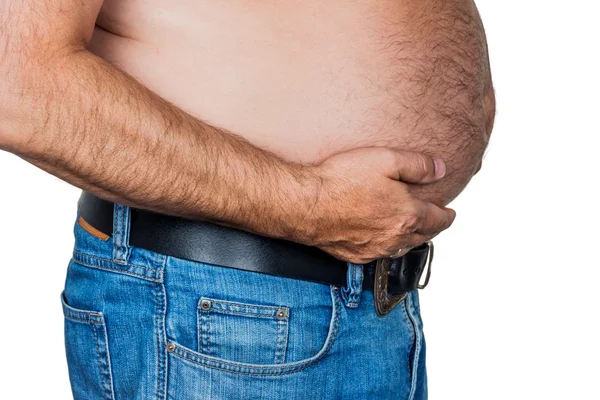 Man with overweight — Stock Photo, Image