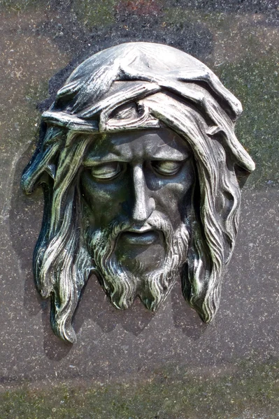 Jesus christ, head, relief — Stock Photo, Image