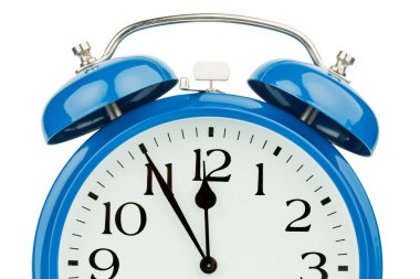 alarm clock on white background clipart