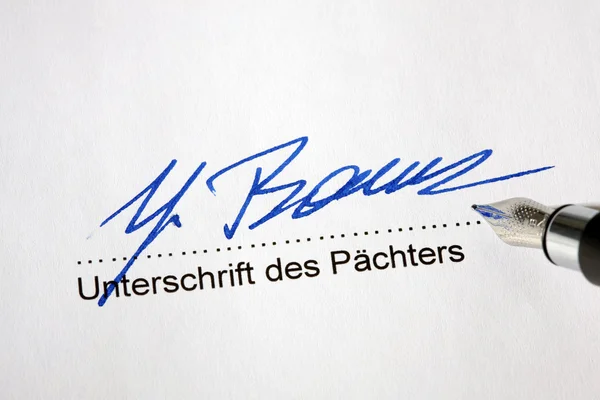 Ondertekening van een huurcontract door de paec — Stockfoto