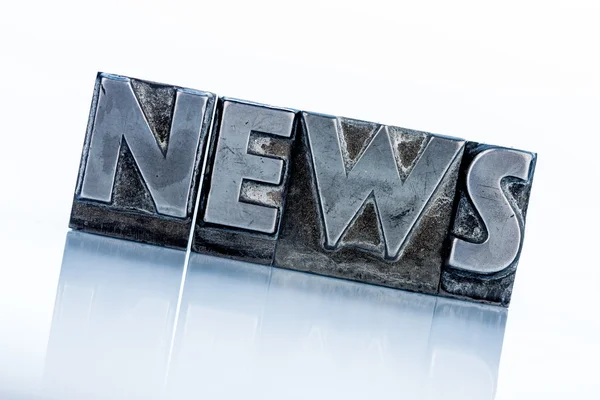 News in lead letters — Stock Photo, Image