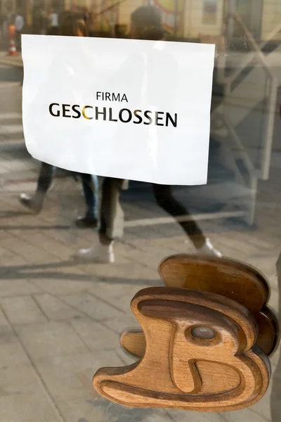 Teken bedrijf gesloten — Stockfoto