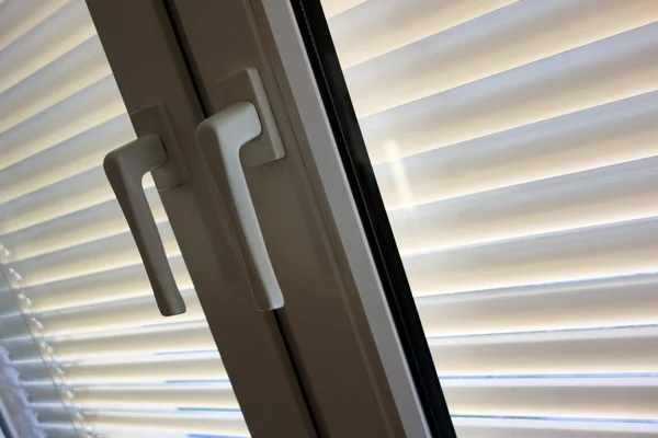 Blinds for sun protection on windows — Stock Photo, Image