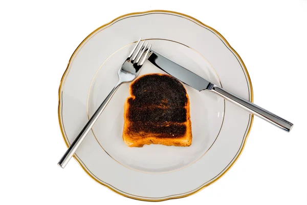 Burnt toast brödskivor — Stockfoto